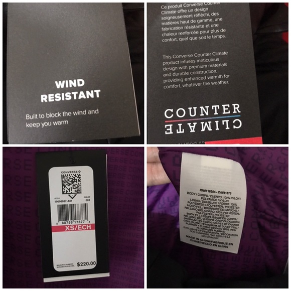 Converse Iridescent Sideline Down Jacket Silver - Picture 7 of 8